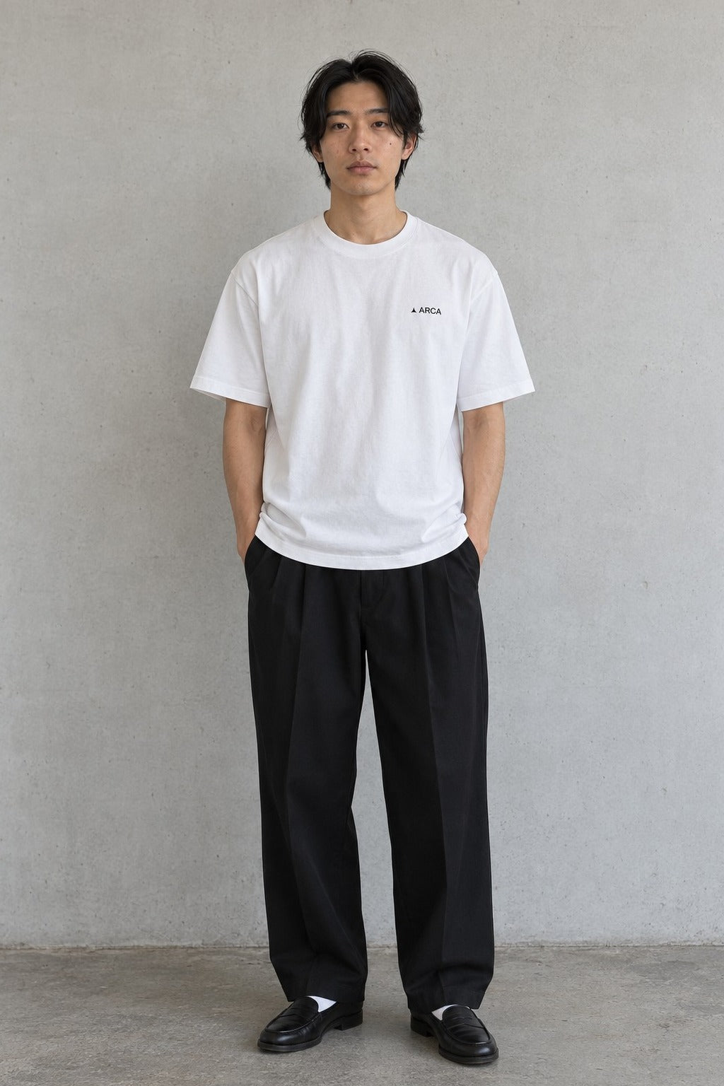 404: Fairway Not Found T-Shirt in White, front view on model
